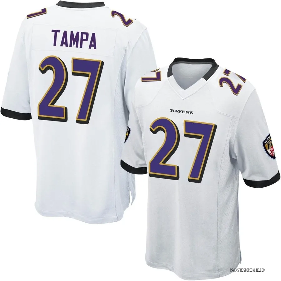 T.J. Tampa Baltimore Ravens Men's Game Nike Jersey - White