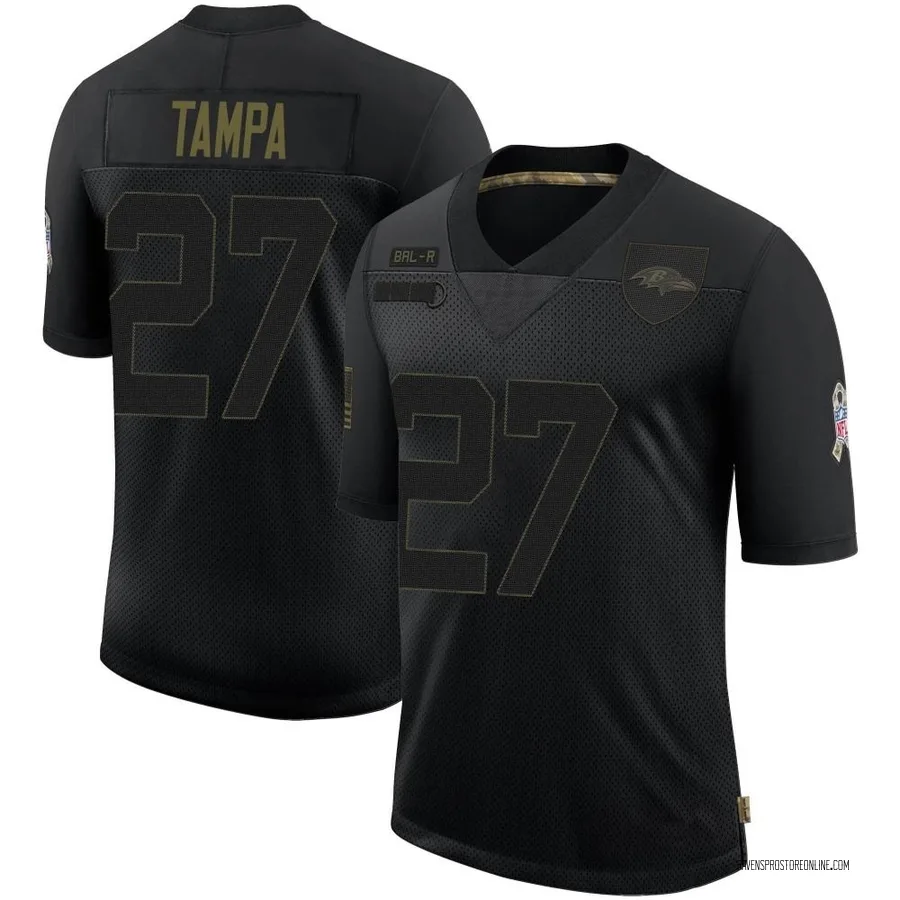 T.J. Tampa Baltimore Ravens Men's Limited 2020 Salute To Service Nike Jersey - Black