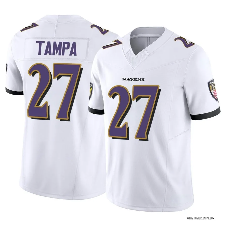 T.J. Tampa Baltimore Ravens Men's Limited Vapor F.U.S.E. Nike Jersey - White