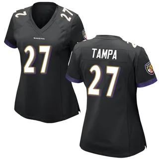 T.J. Tampa Baltimore Ravens Women's Game Nike Jersey - Black