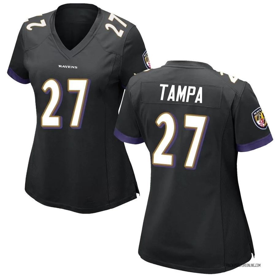 T.J. Tampa Baltimore Ravens Women's Game Nike Jersey - Black