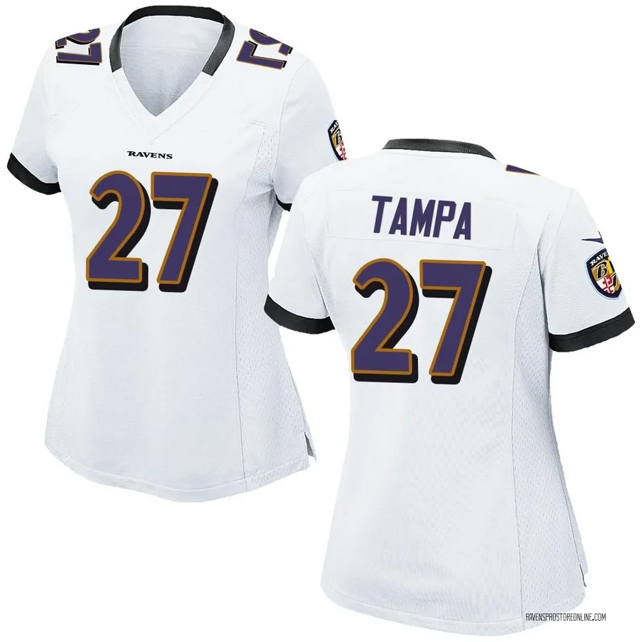 T.J. Tampa Baltimore Ravens Women's Game Nike Jersey - White