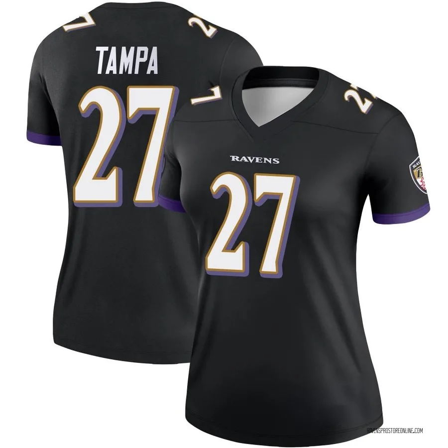 T.J. Tampa Baltimore Ravens Women's Legend Nike Jersey - Black