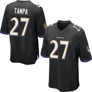 T.J. Tampa Baltimore Ravens Youth Game Nike Jersey - Black