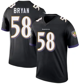 Taven Bryan Baltimore Ravens Men's Legend Nike Jersey - Black