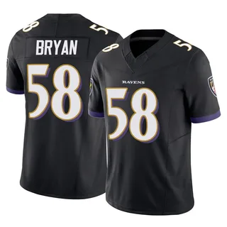 Taven Bryan Baltimore Ravens Men's Limited Vapor F.U.S.E. Nike Jersey - Black