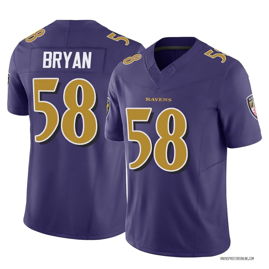 Taven Bryan Baltimore Ravens Men's Limited Vapor F.U.S.E. Nike Jersey - Purple
