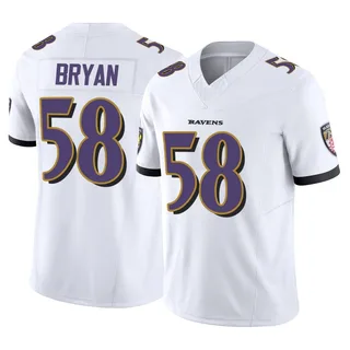 Taven Bryan Baltimore Ravens Men's Limited Vapor F.U.S.E. Nike Jersey - White