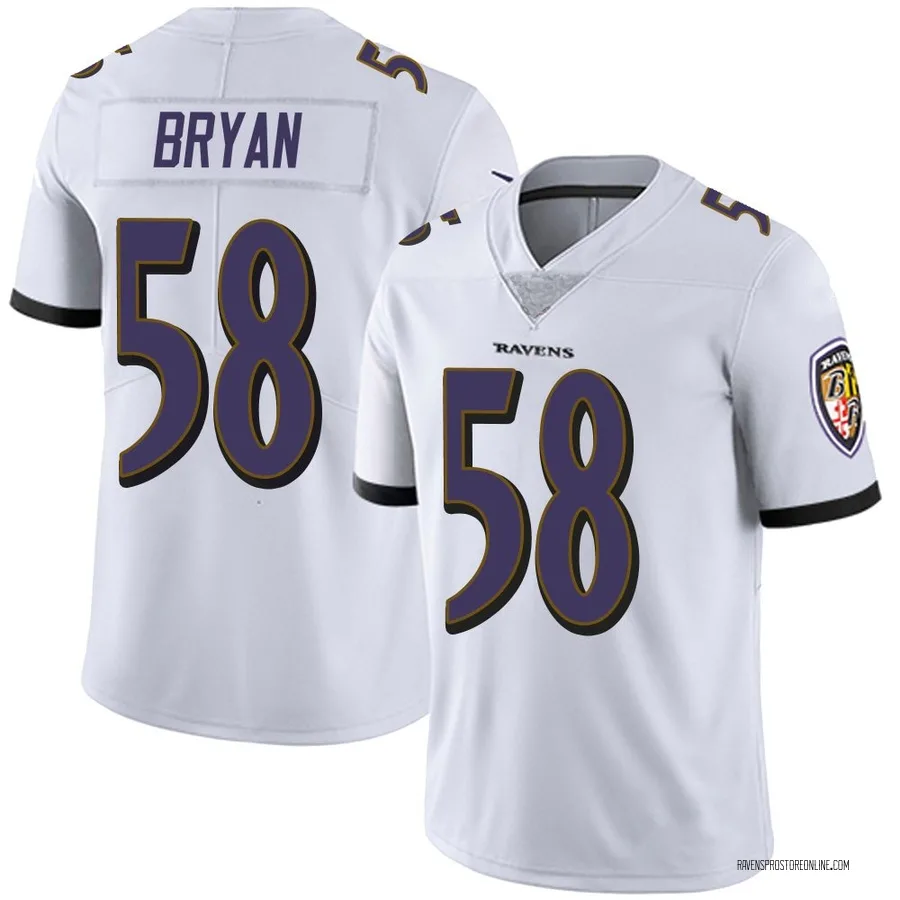Taven Bryan Baltimore Ravens Men's Limited Vapor Untouchable Nike Jersey - White