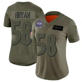 Taven Bryan Baltimore Ravens Women's Limited 2019 Salute to Service Nike Jersey - Camo
