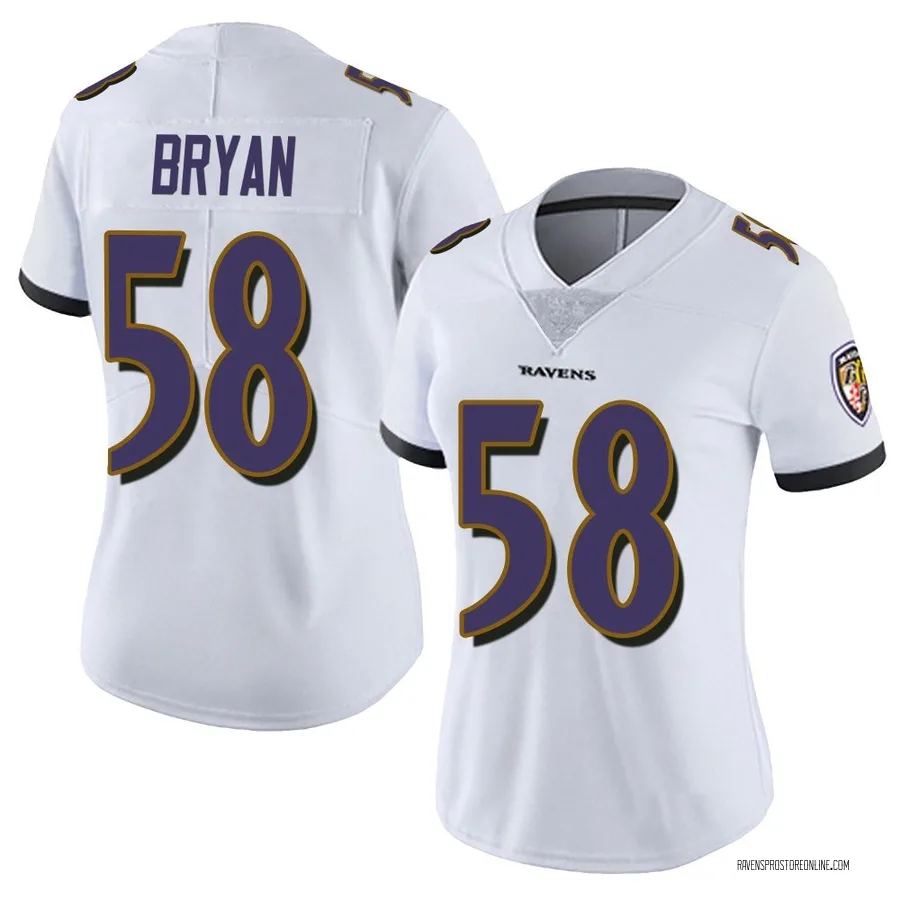 Taven Bryan Baltimore Ravens Women's Limited Vapor Untouchable Nike Jersey - White