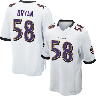 Taven Bryan Baltimore Ravens Youth Game Nike Jersey - White