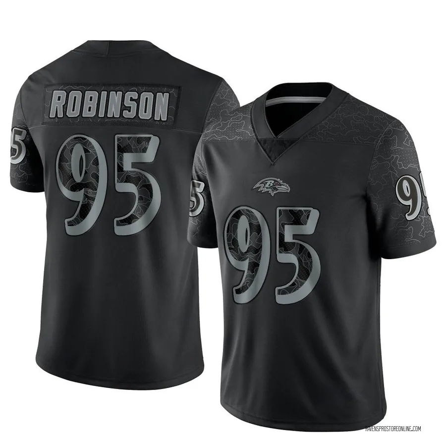 Tavius Robinson Baltimore Ravens Men's Limited Reflective Nike Jersey - Black