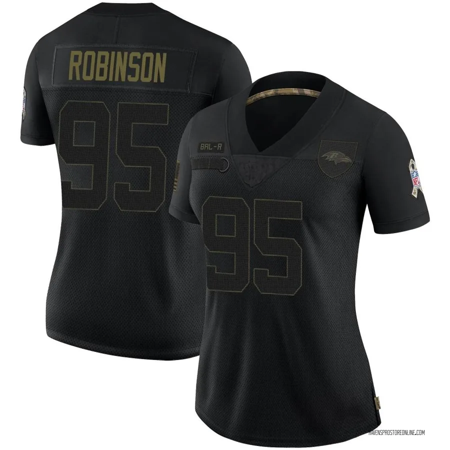Tavius Robinson Baltimore Ravens Women's Limited 2020 Salute To Service Nike Jersey - Black