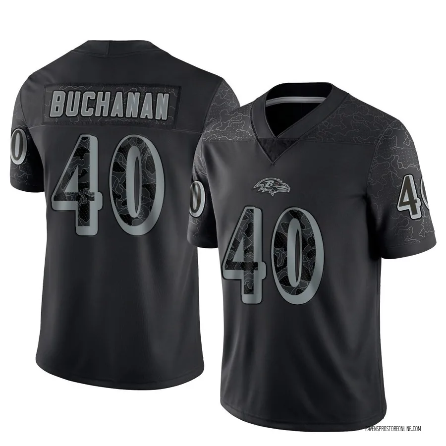 Teddye Buchanan Baltimore Ravens Men's Limited Reflective Nike Jersey - Black