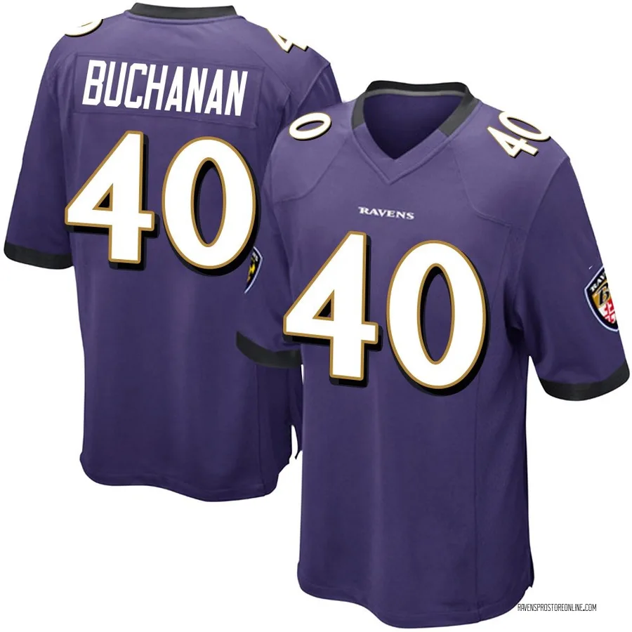 Teddye Buchanan Baltimore Ravens Youth Game Team Color Nike Jersey - Purple