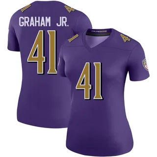Thomas Graham Jr. Baltimore Ravens Women's Color Rush Legend Nike Jersey - Purple