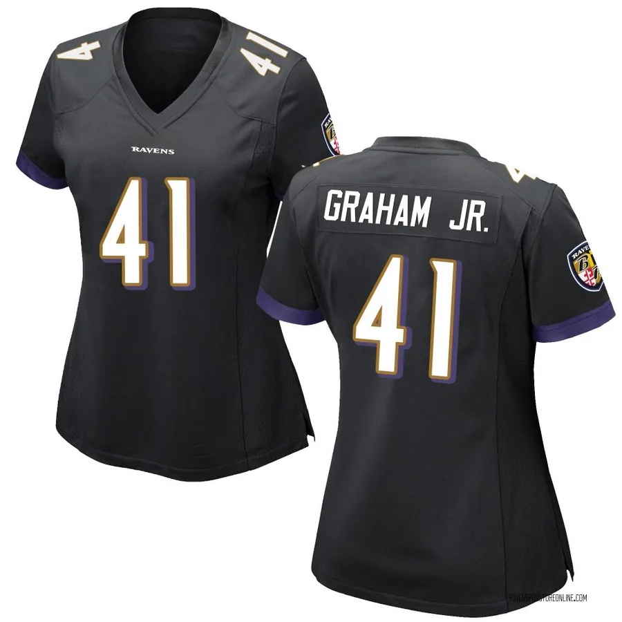 Thomas Graham Jr. Baltimore Ravens Women's Game Nike Jersey - Black