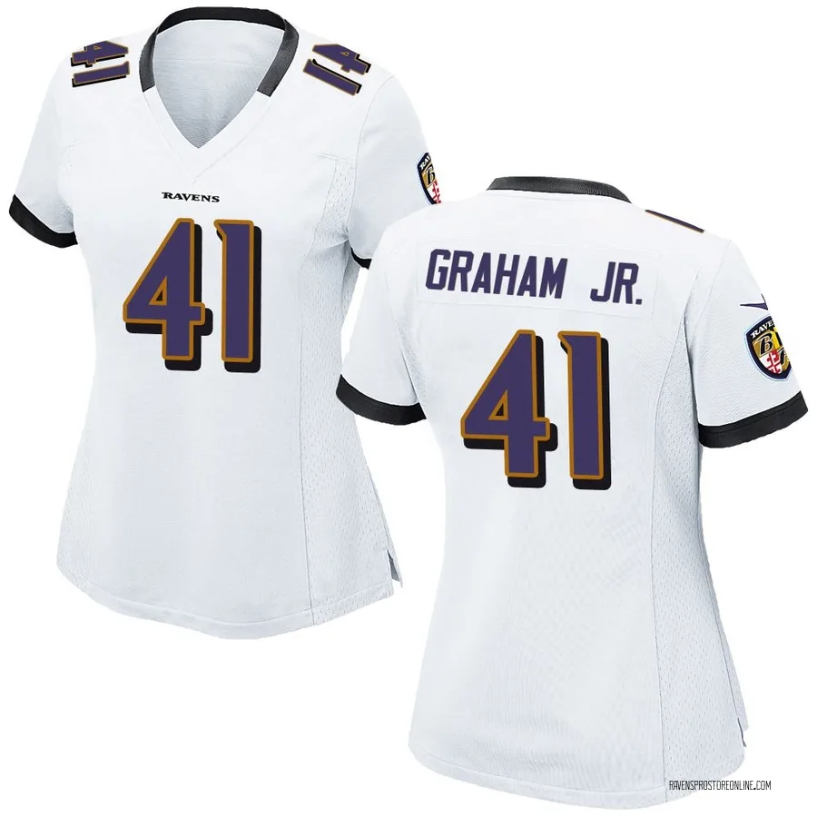 Thomas Graham Jr. Baltimore Ravens Women's Game Nike Jersey - White