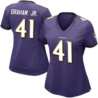 Thomas Graham Jr. Baltimore Ravens Women's Limited Team Color Vapor Untouchable Nike Jersey - Purple