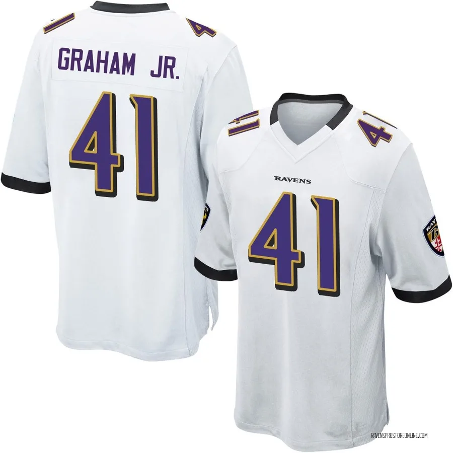 Thomas Graham Jr. Baltimore Ravens Youth Game Nike Jersey - White