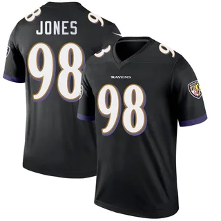 Travis Jones Baltimore Ravens Men's Legend Nike Jersey - Black