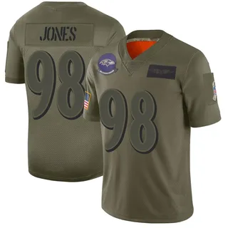 Travis Jones Baltimore Ravens Men's Limited 2019 Salute to Service Nike Jersey - Camo