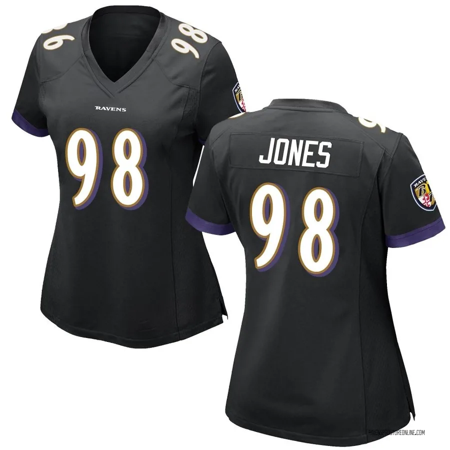 Travis Jones Baltimore Ravens Women's Game Nike Jersey - Black