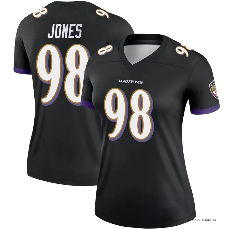 Travis Jones Baltimore Ravens Women's Legend Nike Jersey - Black