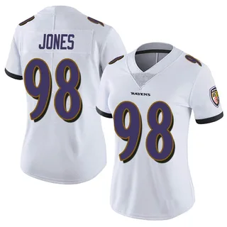 Travis Jones Baltimore Ravens Women's Limited Vapor Untouchable Nike Jersey - White