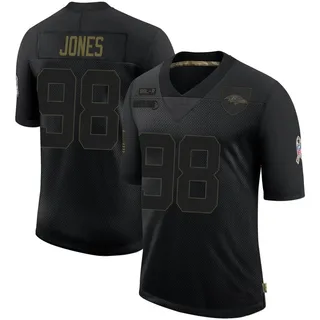 Travis Jones Baltimore Ravens Youth Limited 2020 Salute To Service Nike Jersey - Black
