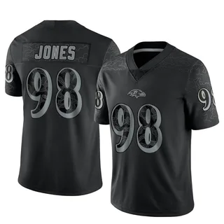 Travis Jones Baltimore Ravens Youth Limited Reflective Nike Jersey - Black
