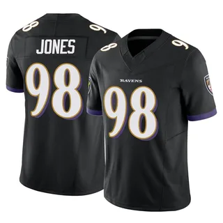 Travis Jones Baltimore Ravens Youth Limited Vapor F.U.S.E. Nike Jersey - Black