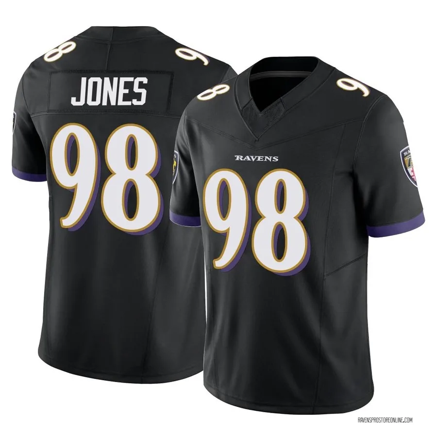 Travis Jones Baltimore Ravens Youth Limited Vapor F.U.S.E. Nike Jersey - Black