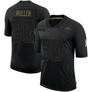 Trayvon Mullen Baltimore Ravens Men's Limited 2020 Salute To Service Nike Jersey - Black