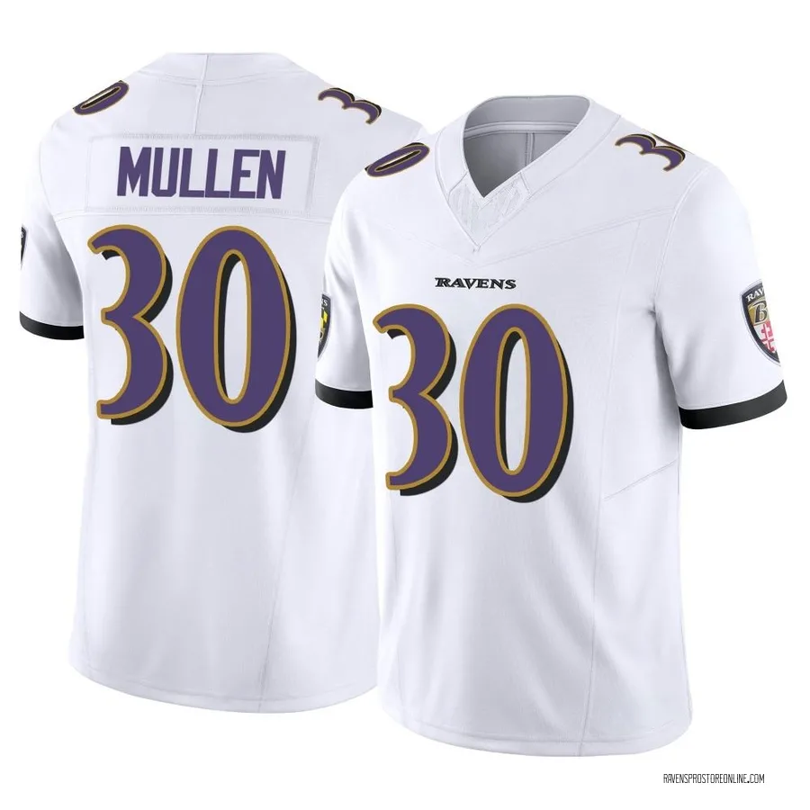 Trayvon Mullen Baltimore Ravens Men's Limited Vapor F.U.S.E. Nike Jersey - White
