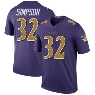 Trenton Simpson Baltimore Ravens Men's Color Rush Legend Nike Jersey - Purple