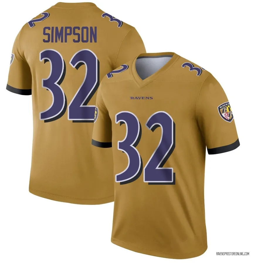 Trenton Simpson Baltimore Ravens Men's Legend Inverted Nike Jersey - Gold