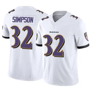 Trenton Simpson Baltimore Ravens Men's Limited Vapor F.U.S.E. Nike Jersey - White