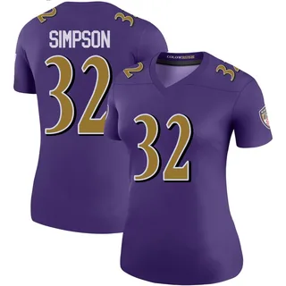 Trenton Simpson Baltimore Ravens Women's Color Rush Legend Nike Jersey - Purple