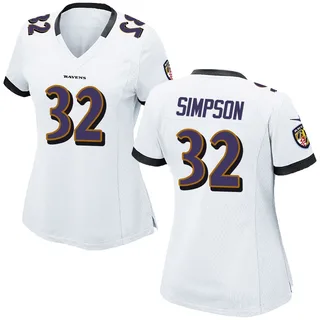 Trenton Simpson Baltimore Ravens Women's Game Nike Jersey - White