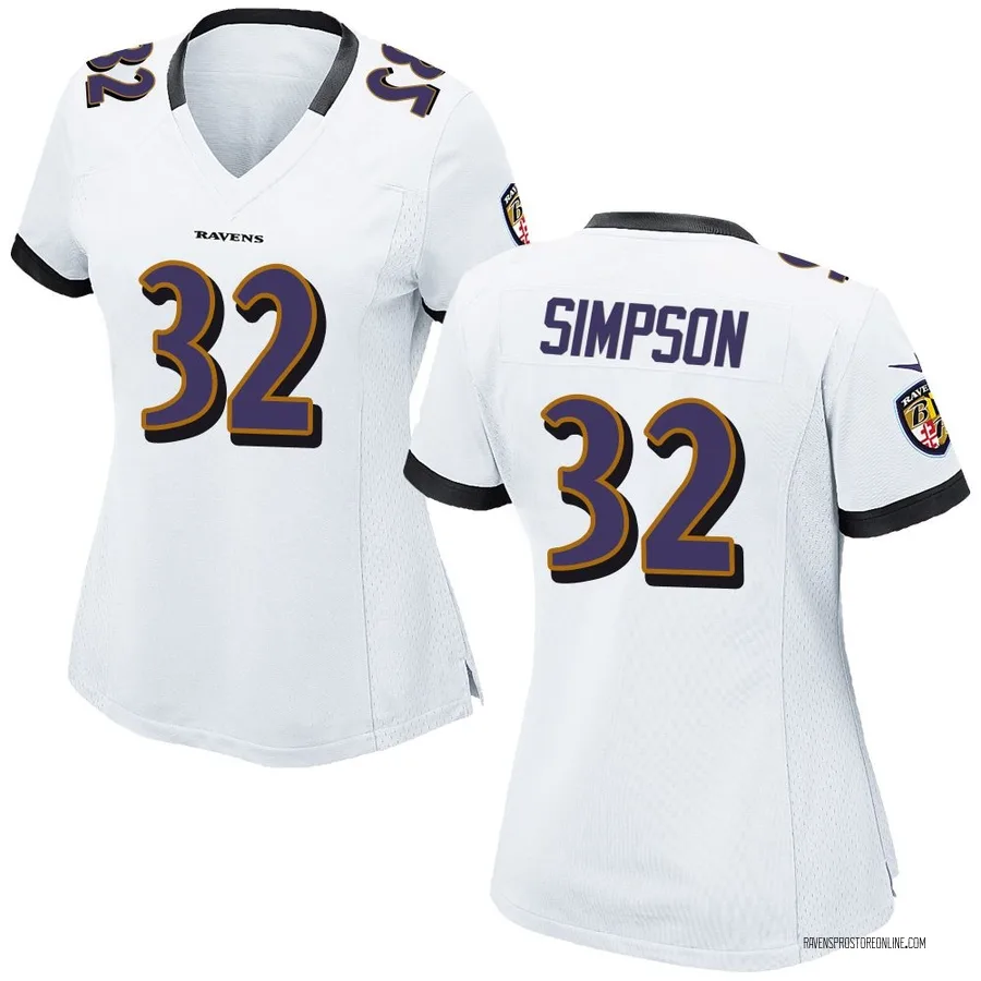 Trenton Simpson Baltimore Ravens Women's Game Nike Jersey - White