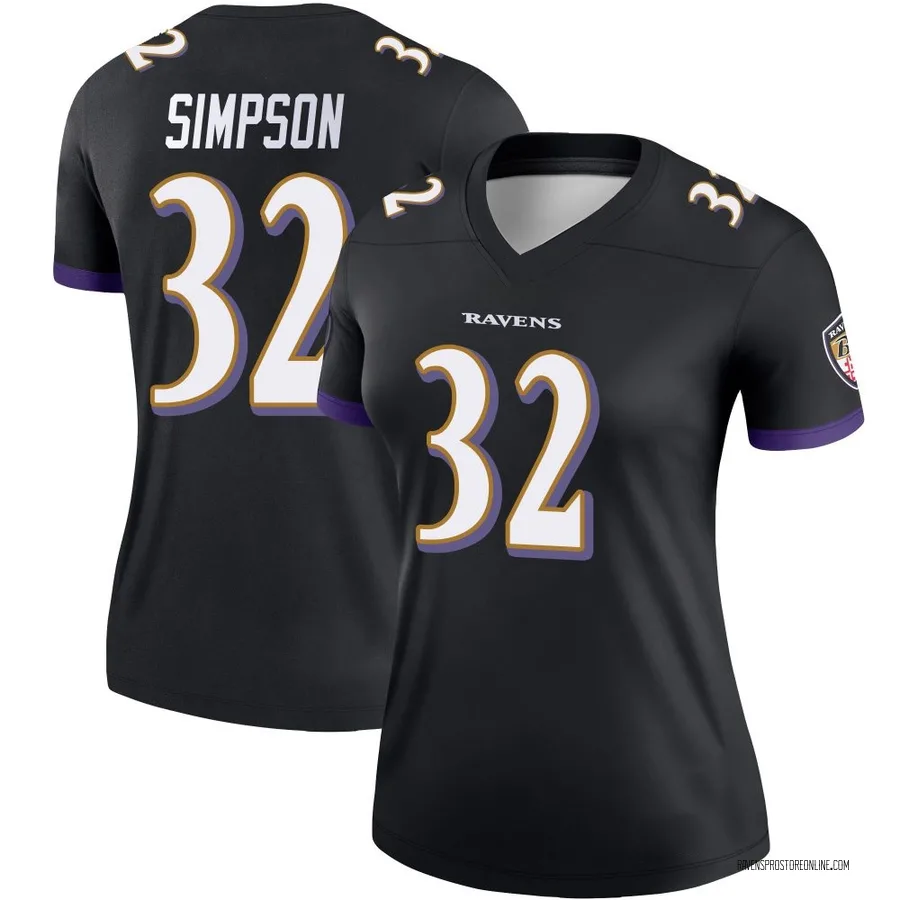 Trenton Simpson Baltimore Ravens Women's Legend Nike Jersey - Black