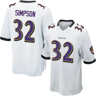 Trenton Simpson Baltimore Ravens Youth Game Nike Jersey - White