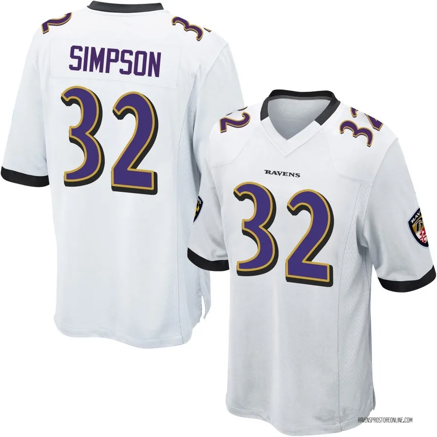 Trenton Simpson Baltimore Ravens Youth Game Nike Jersey - White