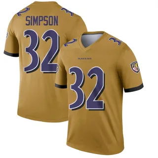 Trenton Simpson Baltimore Ravens Youth Legend Inverted Nike Jersey - Gold