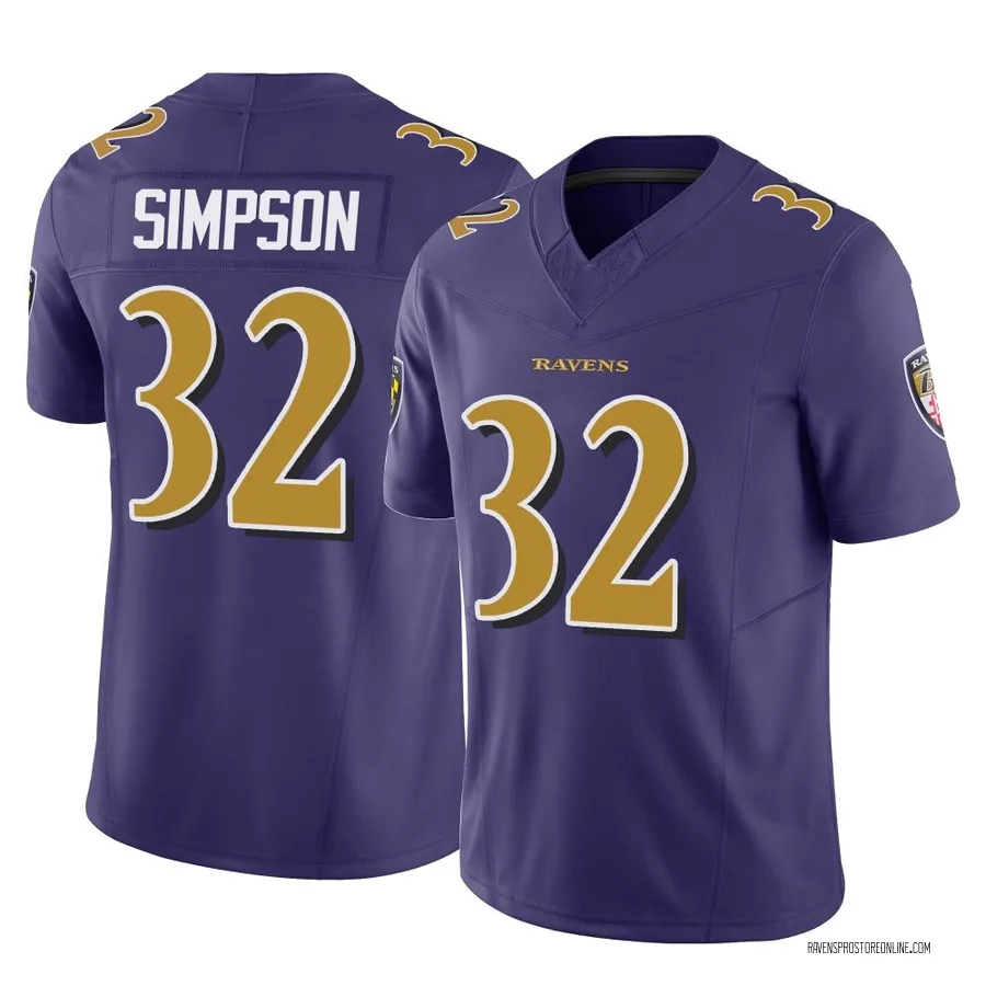 Trenton Simpson Baltimore Ravens Youth Limited Vapor F.U.S.E. Nike Jersey - Purple