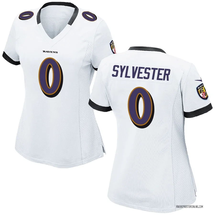 Trevonte Sylvester Baltimore Ravens Women's Game Nike Jersey - White
