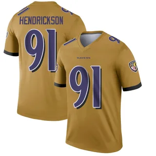 Trey Hendrickson Baltimore Ravens Men's Legend Inverted Nike Jersey - Gold