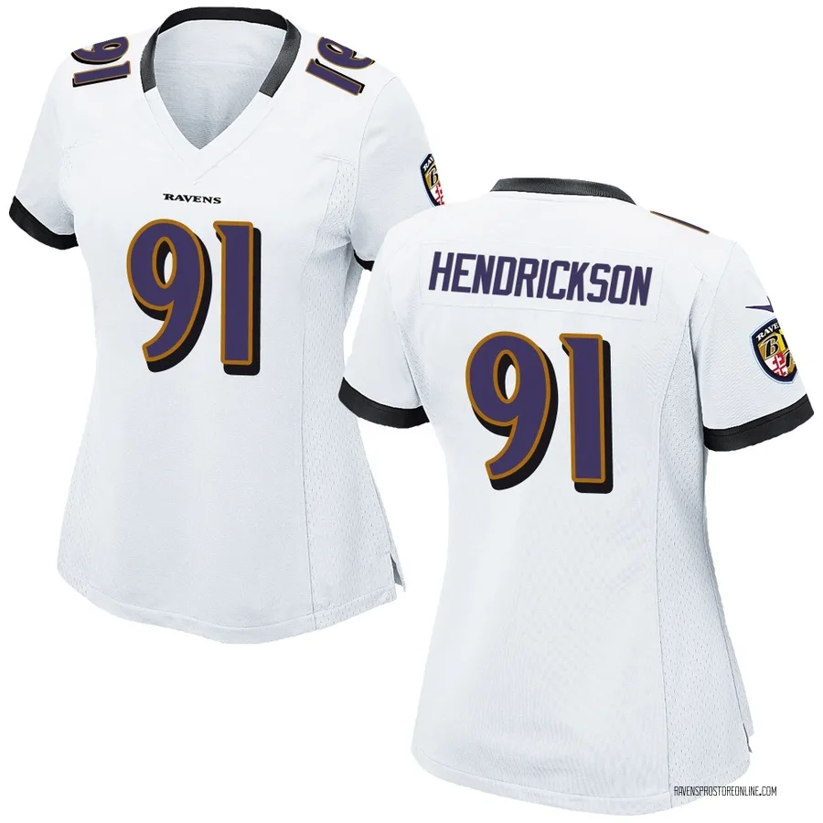 Trey Hendrickson Baltimore Ravens Women's Game Nike Jersey - White